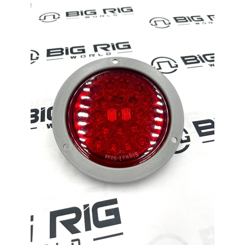 LED Signal Stat S/T/T 4-inch Round Lamp with Int Flange, Red 4053 - Truck Lite