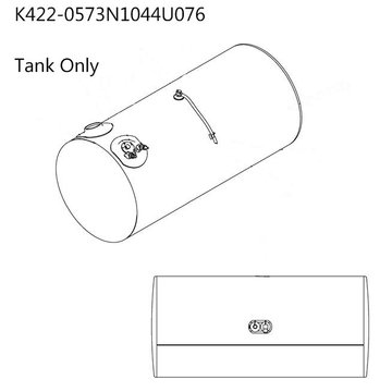 Tank - Fuel Aluminum 22 In. 75 Gallon Polished K422-0573N1044U076 - Imperial Fabricating