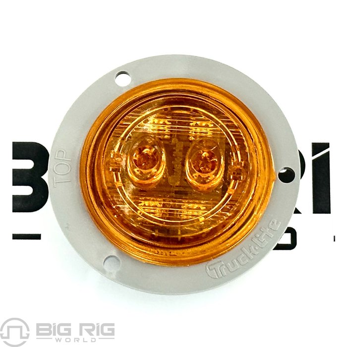 LED 30 Series Low Profile Lamp, 6 Diode, Fit-N-Forget,12v, Gray Flange, Yel 30386Y - Truck Lite
