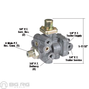 SR-2 Trailer Spring Brake Valve K033217 - Bendix