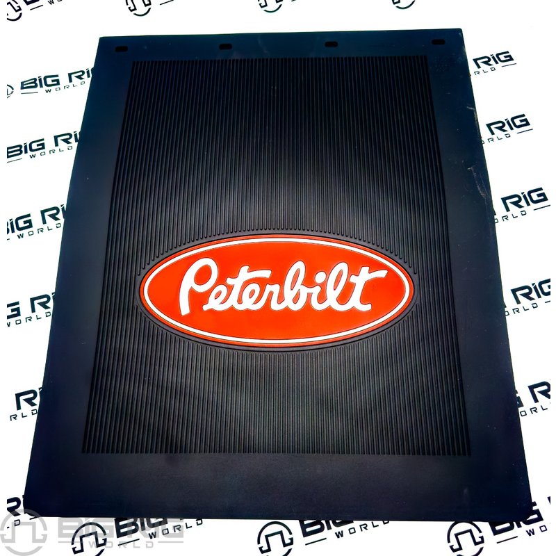 Peterbilt Mudflap Black with Logo 24x30 3050MF - Peterbilt