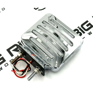 Flatline Double Face Double Post Square Clear LED Turn Signal/Marker TLED-FSC - Trux Accessories