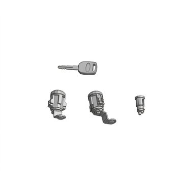 Key Set - Peterbilt - 2Keys/2Dorr/Ignition Cylinder, Random R56-1170-22B100000 - Peterbilt
