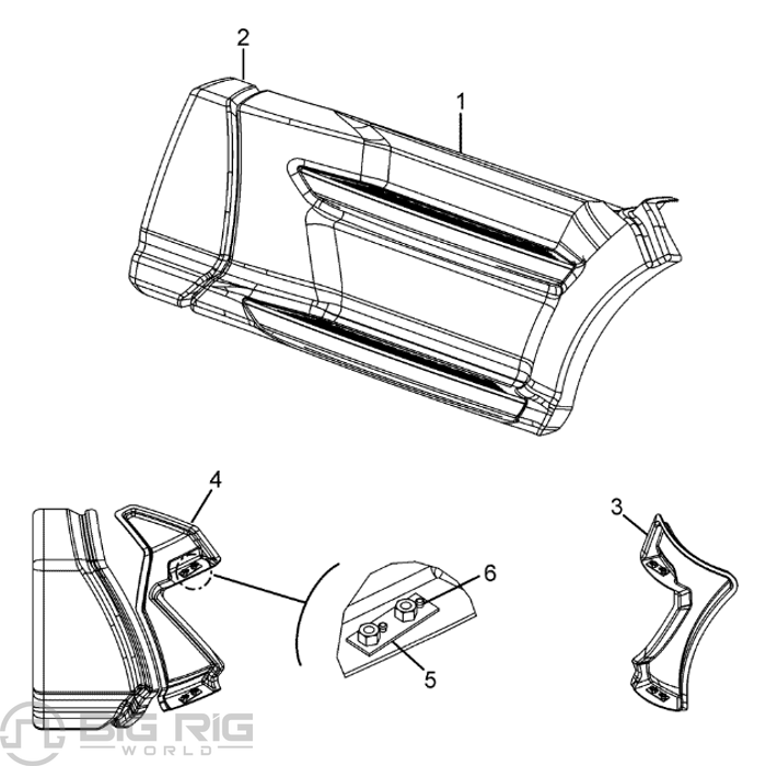 Forward Fairing Assembly, RH A33-1088-1101R - Kenworth