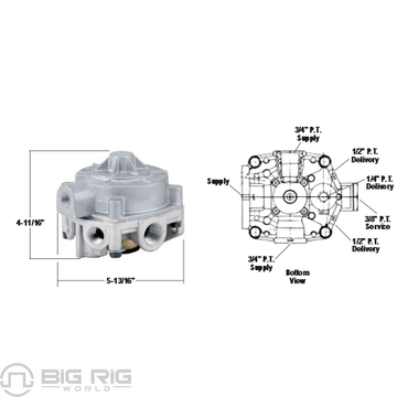 R-8P Relay Valve 287114 - Bendix