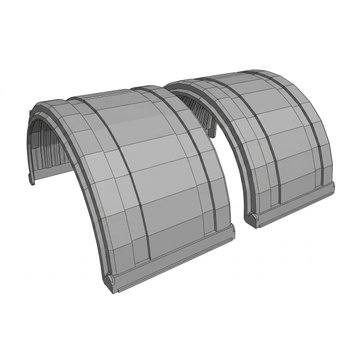 Half Fender Kit - Full Round Poly 031-01520 - Fleet Engineers