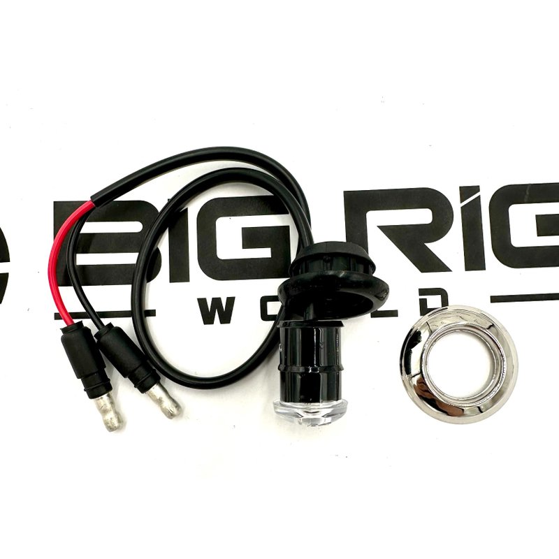 Light Kit with Bezel - 3/4-in Round Grommet Mount, Red/Clear LED - 08250RCB - RoadWorks