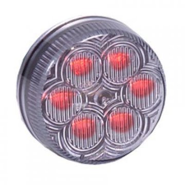 Clearance Marker Light 2 In. Round, Red W/Clear Lens M34260RCL - Maxxima