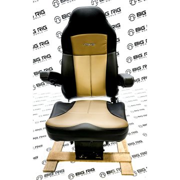 Legacy Silver Seat Two Tone (Black and Brown Leather) w/ Arms 188121MW1163 - Seats Inc.