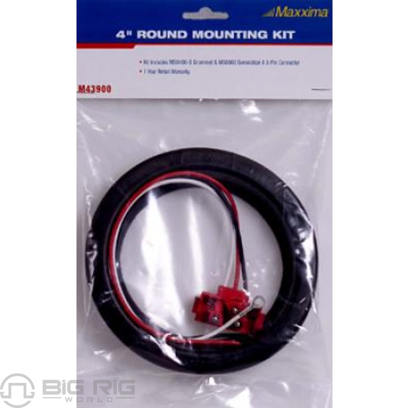 4 In. Round Mounting Kit Grommet & Connector M43900 - Maxxima
