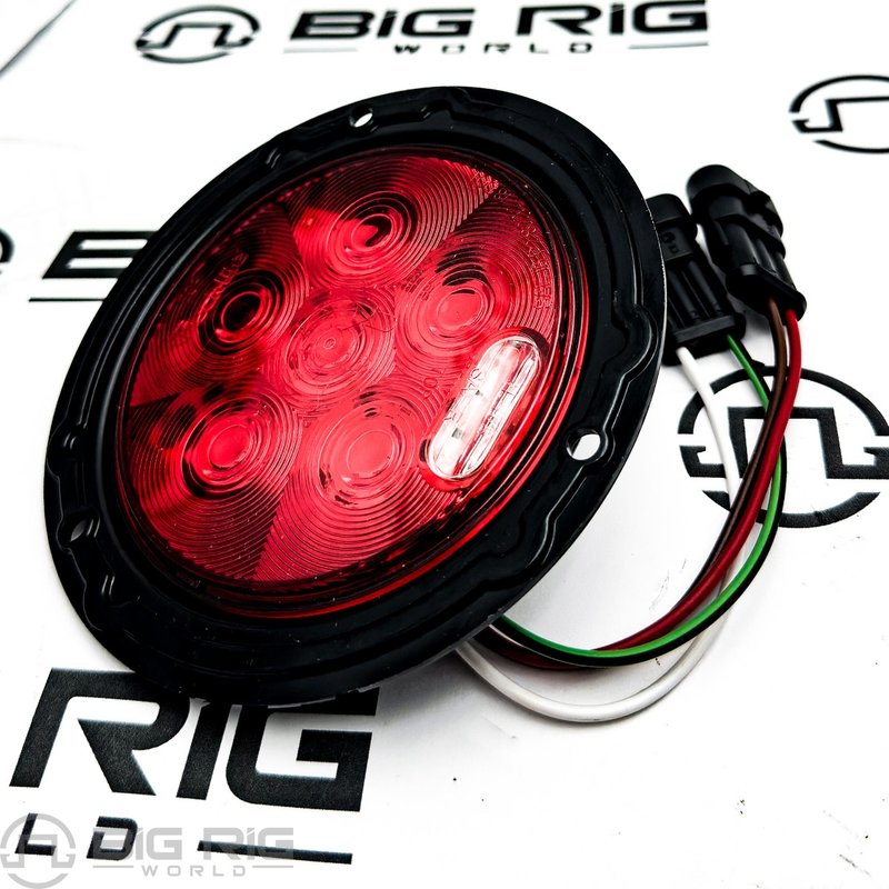 LED 44 Series S/T/T and Back-Up Combo,Hw, Pl 3 Connector, Blk Flange 44550R - Truck Lite