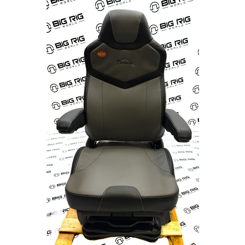 Pinnacle Seat (Black on Gray Leather) w/ Armrests & Heat 187300MWH665 - Seats Inc.
