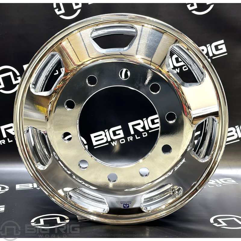 Kenworth OEM Stylized Wheel - 22.5 x 8.25 - 7 Hole - High Polished Both Sides 88U687 - Alcoa