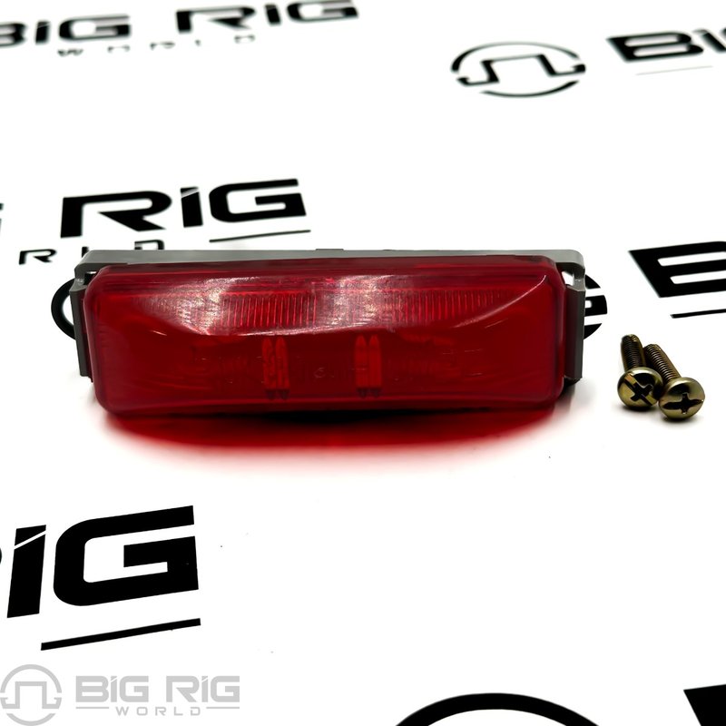 19 Series Base Mount Marker Light Kit, Red W/Gray Mount 19002R - Truck Lite