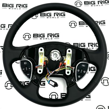 Steering Wheel 18-in V4, Leather Rim with Switches S91-1012-200 - VIP