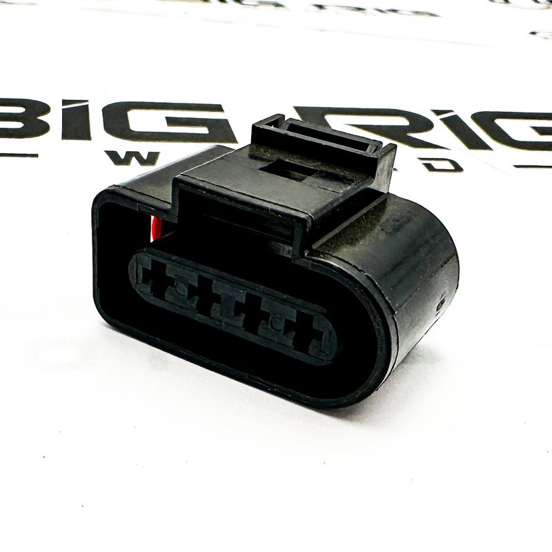 Plug - 4 Cavity, Junior Power Time Sealed, AI 638245 -2, Black 23-13149-410 - Freightliner