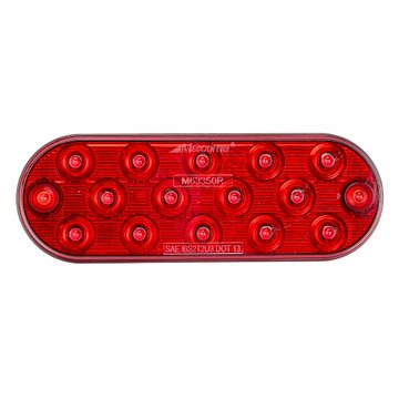 Low Profile Thin Oval Red Surface Mount Stop/Tail/Turn Light M63350R - Maxxima