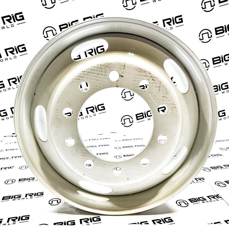 Steel Wheel, 22.5 x 9.00, Flat Face, White 29039PKWHT21 - Accuride