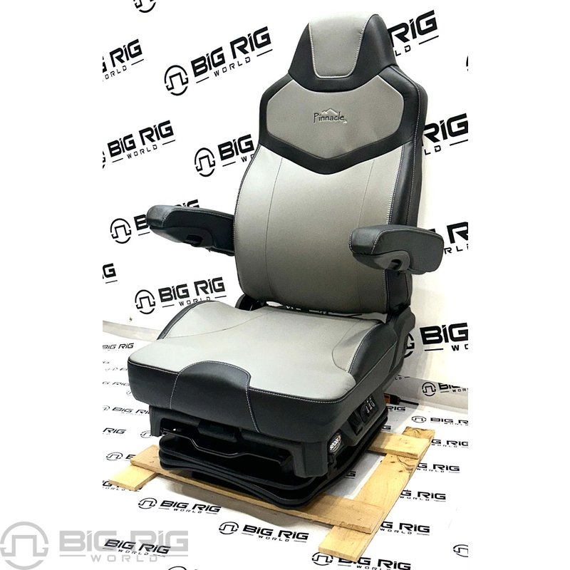Pinnacle Seat (Black on Gray Leather) w/Armrest 187300MW665 - Seats Inc.