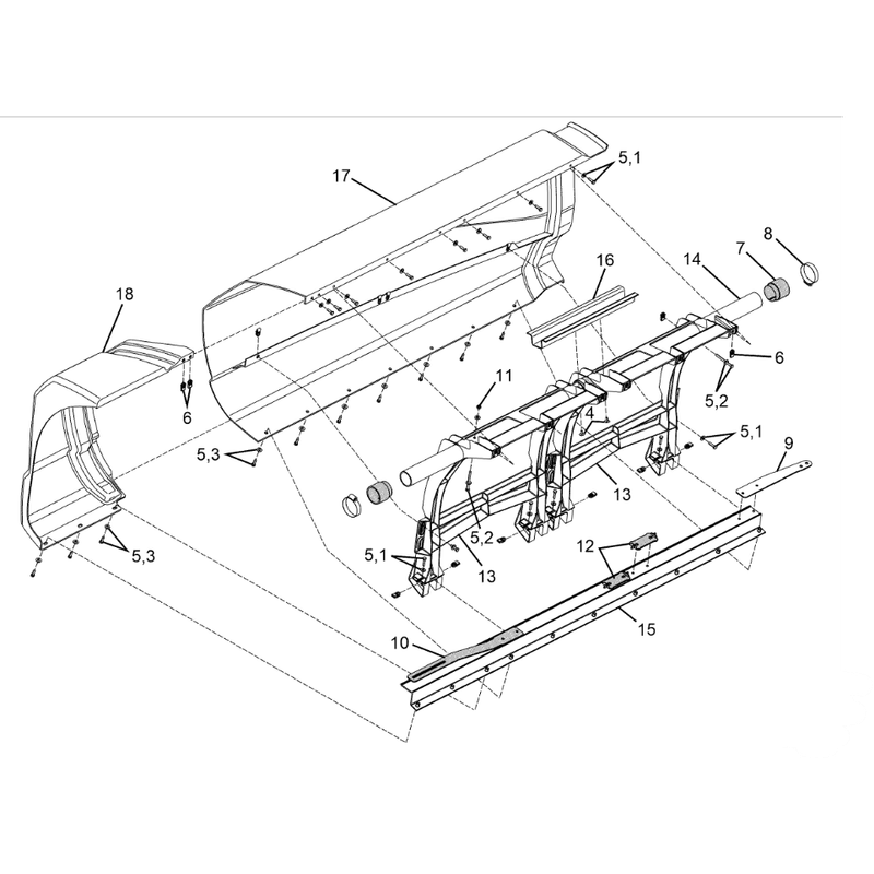 Fairing-Partial Assembly LH A33-1213-11045 - Kenworth