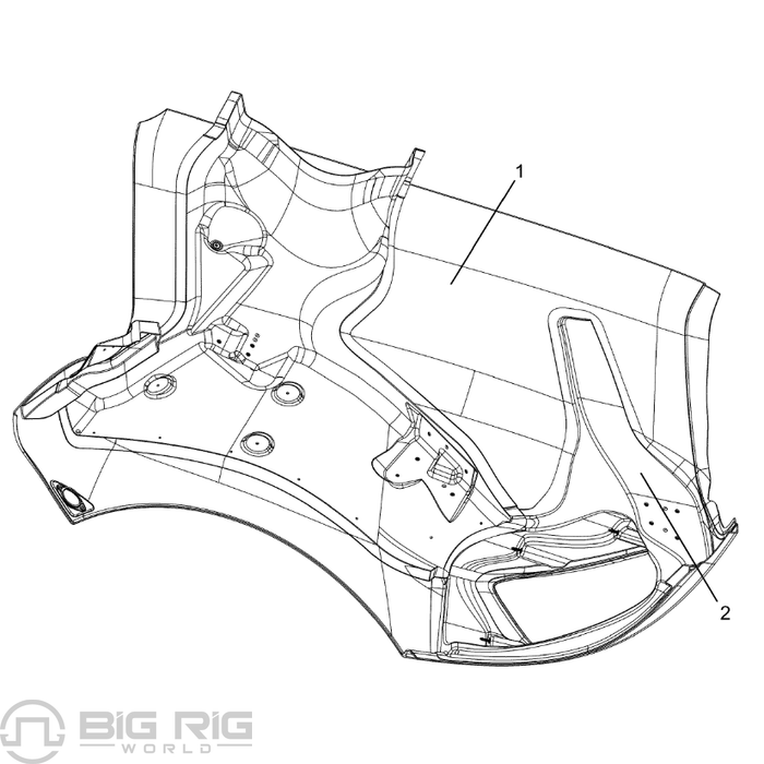 Fender Assy-W/Headlamp Reinforcement LH L29-1136-100 - Kenworth