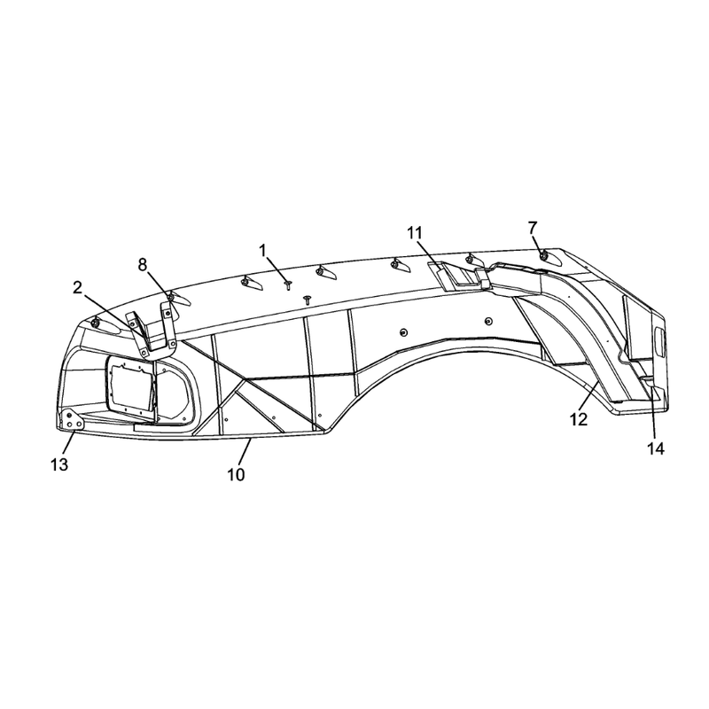 Fender Assembly, RH K146-1314R - Kenworth