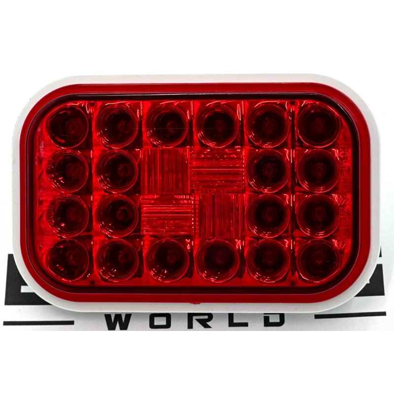 LED Signal Stat S/T/T and Rear Turn, Rectangular 24 Diode Pattern 4550 - Truck Lite