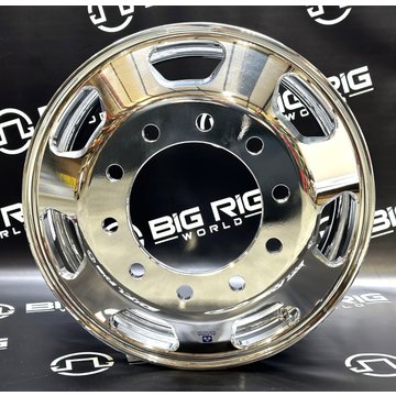 Kenworth OEM Stylized Wheel - 22.5 x 8.25 - 7 Hole - High Polished Both Sides 88U687 - Alcoa
