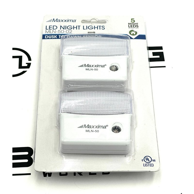 Night Light 5 LED With Sensor (2 Pack) MLN-50-02 - Maxxima
