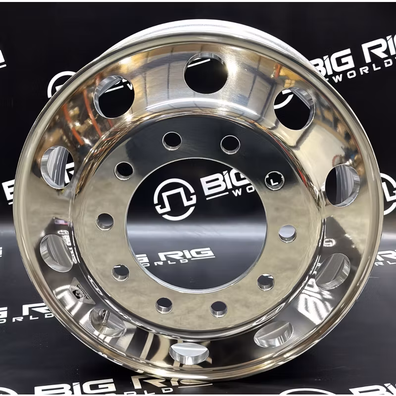 22.5 x 8.25 Alcoa Aluminum Wheel - Mirror Polish Dura-Bright Outside Only - 881671DB - Alcoa